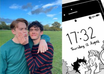 Joe Locke et Kit Connor sur le tournage de Heartstopper Forever
