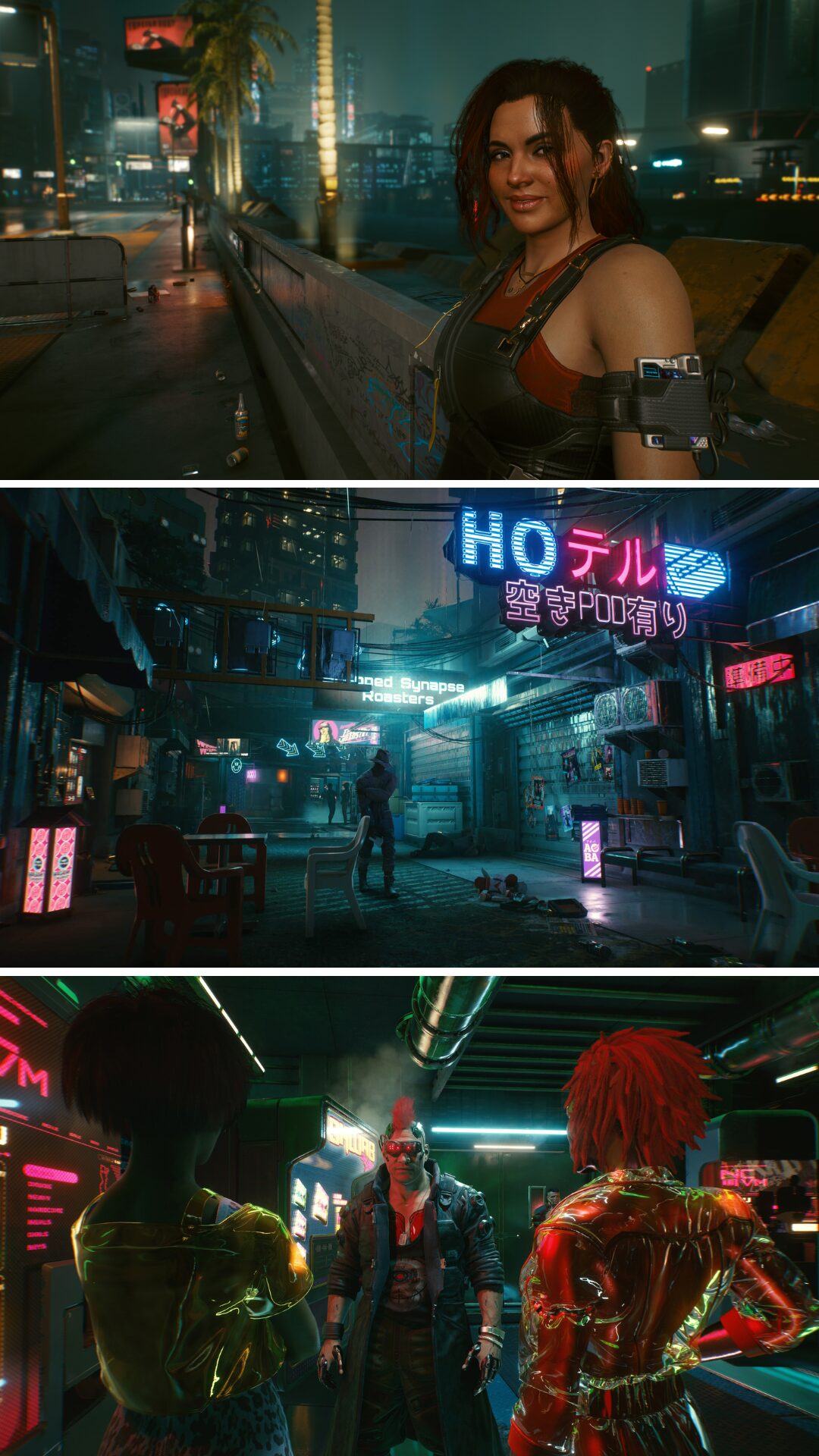 Image du jeu Cyberpunk 2077, proposant une diversité LGBTQ+ intégrée dans son univers futuriste avec par exemple Claire Russell, une femme transgenre